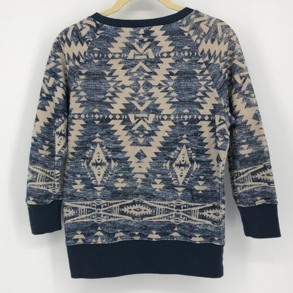 Denim&Supply Ralph Lauren blue Aztec print jumper - Picture 2 of 14